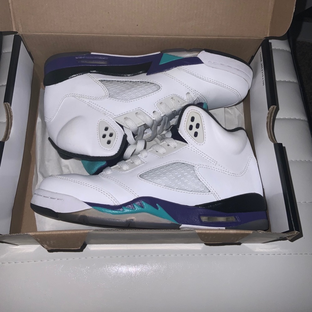 Jordan 5 Retro Grape (2013) White/emerald/purple